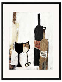 Gerahmter Kunstdruck Vino