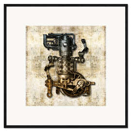 Gerahmter Kunstdruck Antike Mechanische Figur I