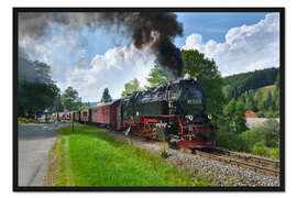 Gerahmter Kunstdruck Harzqueerbahn