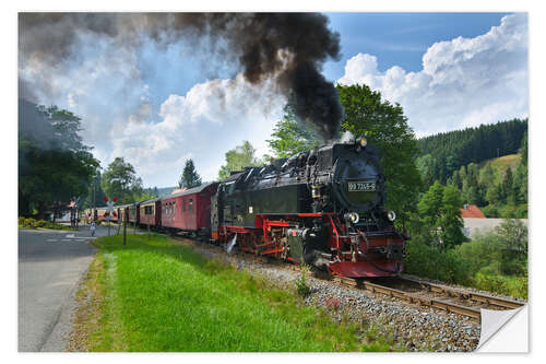 Självhäftande poster Harz Locomotive