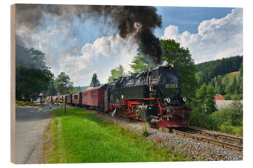 Quadro de madeira Harz Locomotive