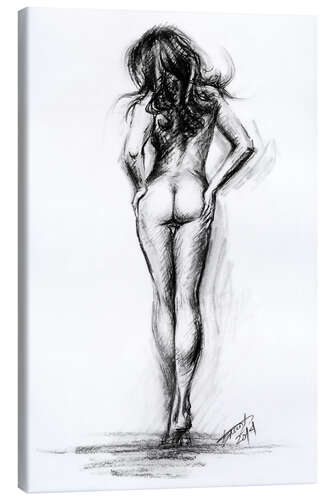 Canvas print Nude female sketch