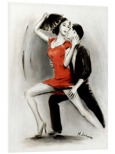 PVC print Passionate dance couple