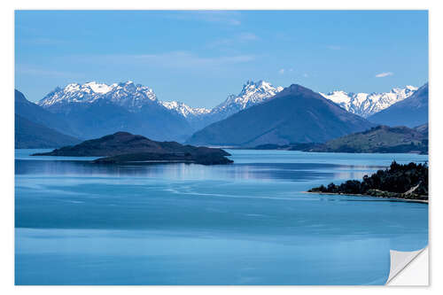 Wall sticker Lake Wakatipu, View direction Glenorchy (New Zealand)