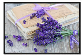 Gerahmter Kunstdruck Lavendel und meine Liebesbriefe an dich