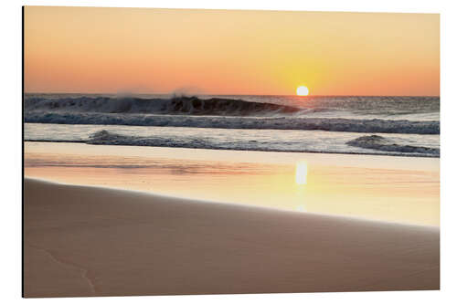 Aluminium print Beach at sunset, Fuerteventura