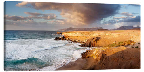 Canvas print Coast at sunset, Fuerteventura