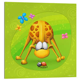 Gallery print Baby giraffe with bug