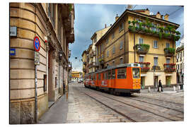 Magnettafel Straßenbahn in Mailand