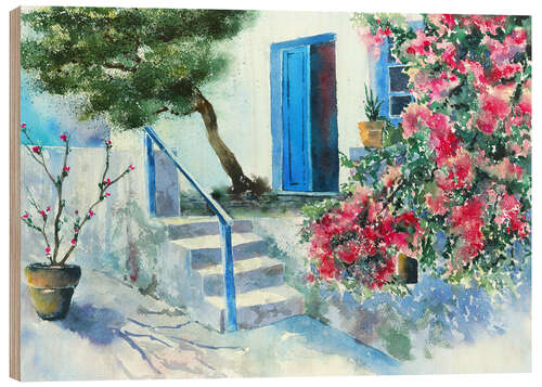 Quadro de madeira Bougainvillea