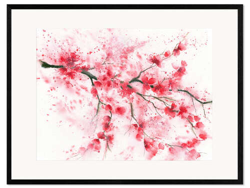 Kehystetty taidepainatus Flowering Twig