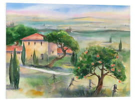 Stampa su PVC Tuscany with orange tree