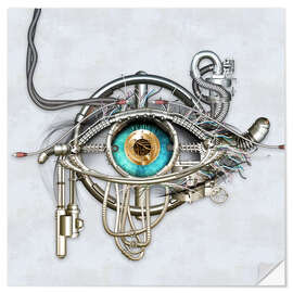 Selvklebende plakat Mechanical eye