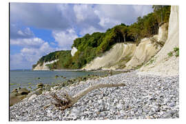 Aluminium print chalk coast island of ruegen