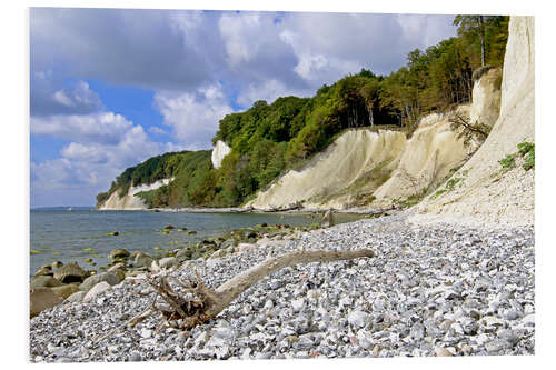 Foam board print chalk coast island of ruegen