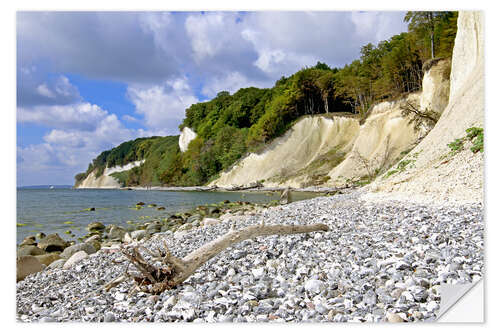 Selvklebende plakat chalk coast island of ruegen