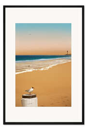 Gerahmter Kunstdruck Ruhe am Strand
