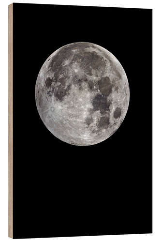 Hout print Full Moon II