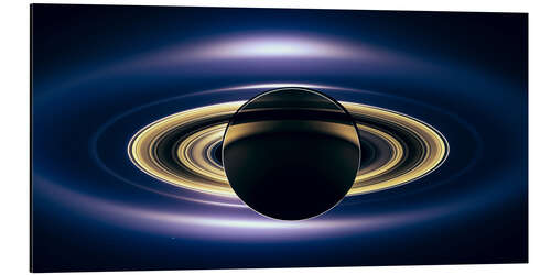 Alumiinitaulu Saturn Eclipse (seen by Cassini spacecraft)