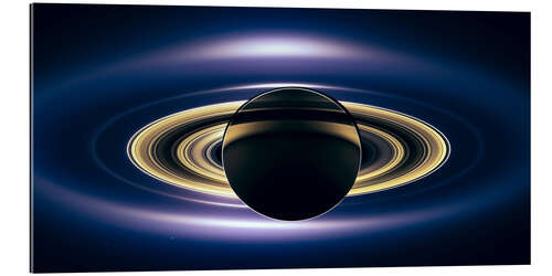 Quadro em plexi-alumínio Saturn Eclipse (seen by Cassini spacecraft)