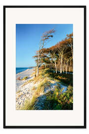 Gerahmter Kunstdruck Tag am Meer - Weststrand auf dem Darß