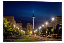 Aluminium print Karl Marx Avenue in the Night