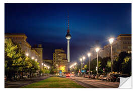 Selvklebende plakat Karl Marx Avenue in the Night