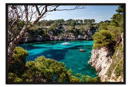 Gerahmter Kunstdruck Mallorca- Cala Pi