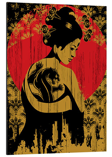 Aluminium print Geisha