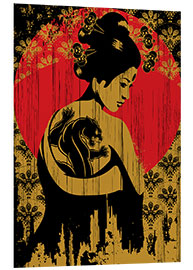 Foam board print Geisha