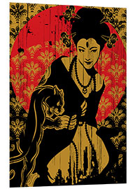 Foam board print Geisha