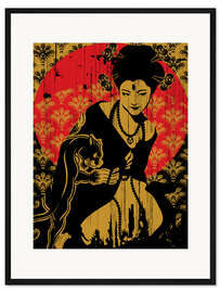 Gerahmter Kunstdruck Geisha