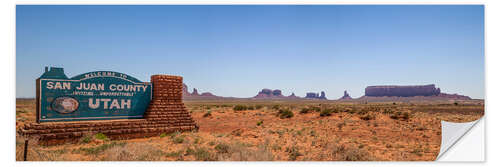 Selvklebende plakat Monument Valley USA Panorama III