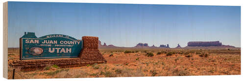 Cuadro de madera Monument Valley USA Panorama III