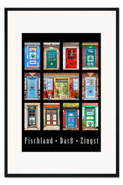 Gerahmter Kunstdruck Schöne Türen in Fischland Darss Zingst