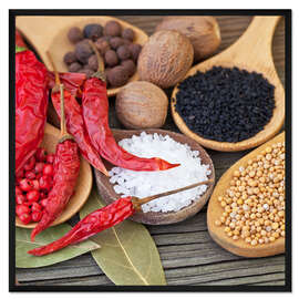 Gerahmter Kunstdruck Spicy kitchen