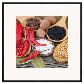 Impression artistique encadrée Cuisine épicée