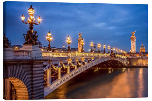 Lærredsbillede Pont Alexandre III in Paris