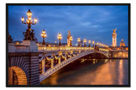 Gerahmter Kunstdruck Brücke Pont Alexandre III in Paris