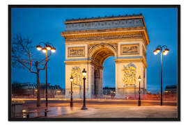 Gerahmter Kunstdruck Arc de Triomphe in Paris