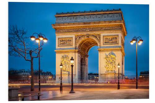 Foam board print Arc de Triomphe in Paris