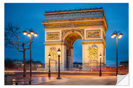 Selvklebende plakat Arc de Triomphe in Paris