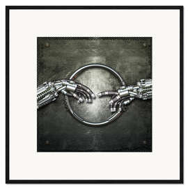 Ingelijste kunstdruk Creation of Adam