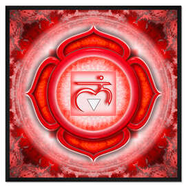 Gerahmter Kunstdruck Das Wurzelchakra Serie V