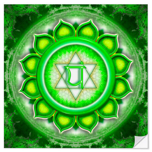 Selvklebende plakat The Heart Chakra Series V