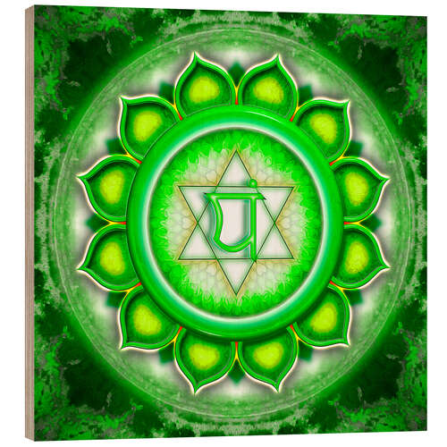 Obraz na drewnie The Heart Chakra Series V