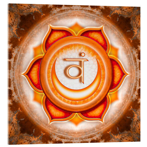 Acrylglasbild Das Sakralchakra Serie V