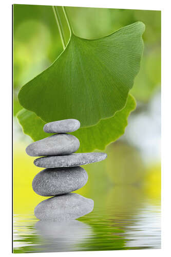 Gallery print Wellness, gingko and stones