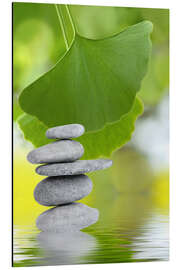 Magnettafel Wellness, Gingko und Steine