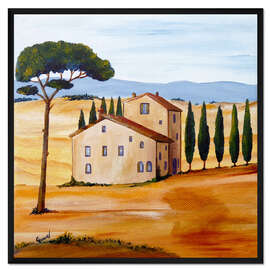 Gerahmter Kunstdruck Toskana